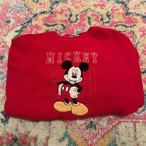 Disney Men's Red Mickey Mouse Sweatshirt
